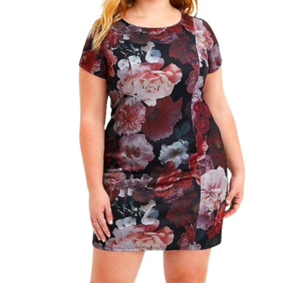 TORRID ☆ FLIRTY ☆ SCUBA ☆ 2 - IN - ONE ☆ FLORAL DRESS ☆ 5x ☆  NWT - Picture 4 of 10